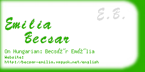 emilia becsar business card